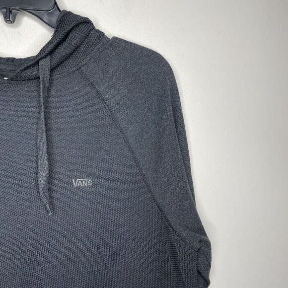 VANS Hoodie Men Medium Lightweight Sweatshirt NEW Charcoal Black Pullover - Picture 2 of 13